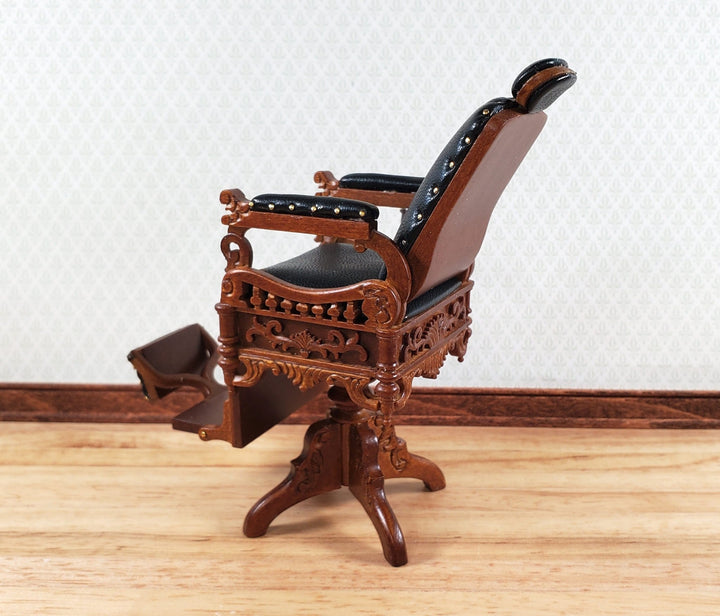 Miniature Barber Chair by JBM Old Fashioned Victorian Style for 1:12 Scale - Miniature Crush