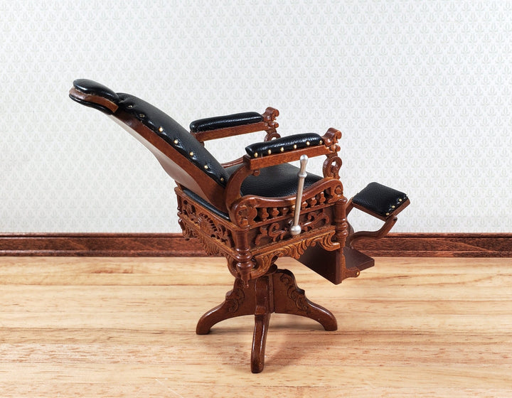 Miniature Barber Chair by JBM Old Fashioned Victorian Style for 1:12 Scale - Miniature Crush