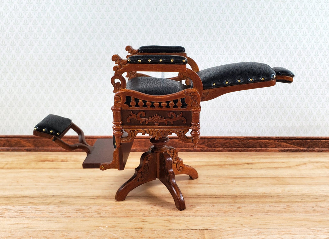 Miniature Barber Chair by JBM Old Fashioned Victorian Style for 1:12 Scale - Miniature Crush