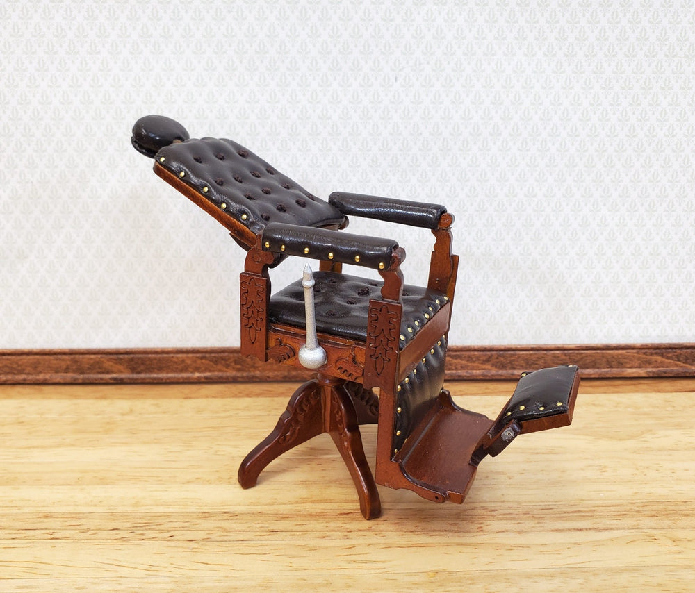 Miniature Barber Chair Old Fashioned Victorian Style for 1:12 Scale Moving Back - Miniature Crush