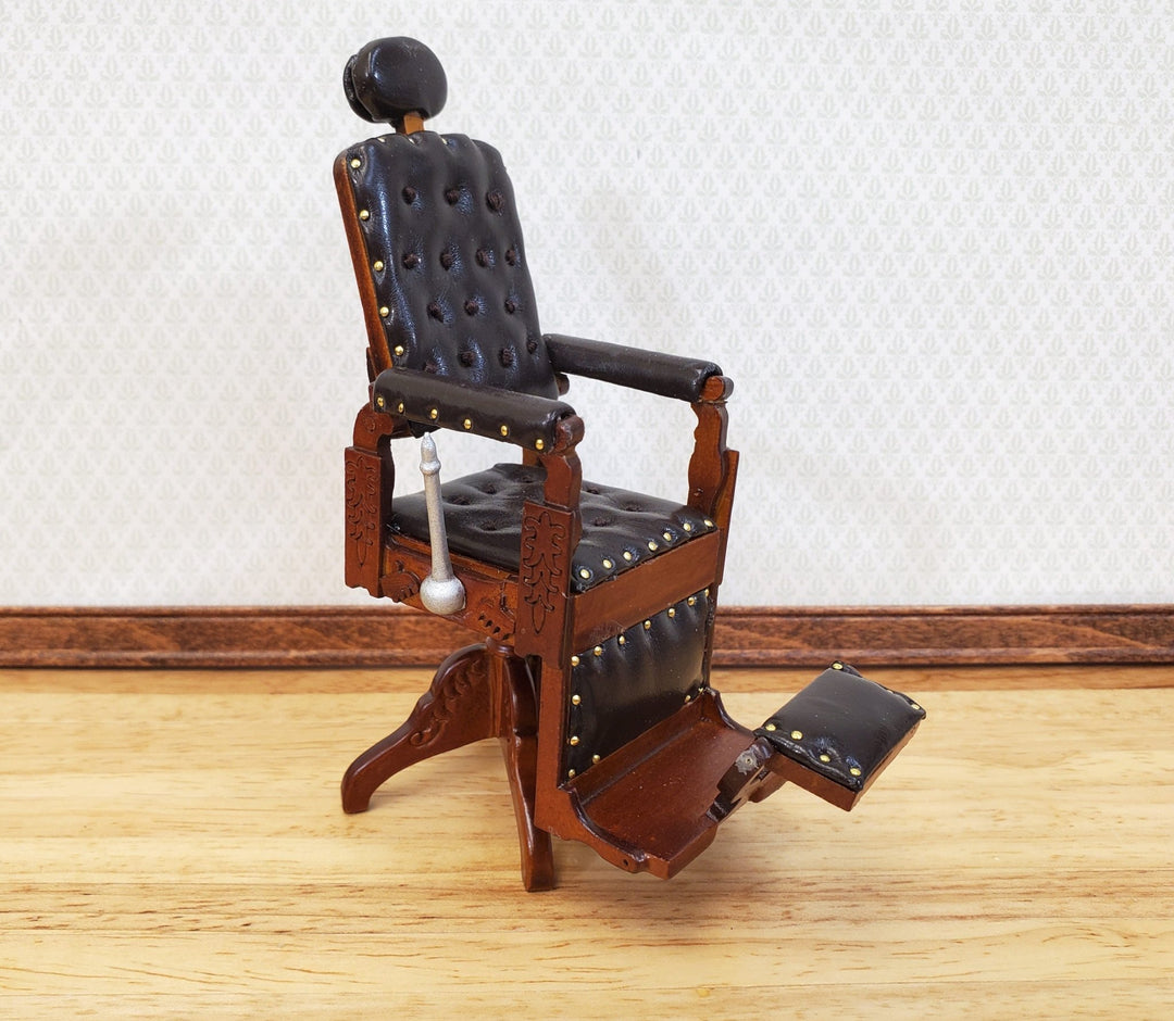 Miniature Barber Chair Old Fashioned Victorian Style for 1:12 Scale Moving Back - Miniature Crush
