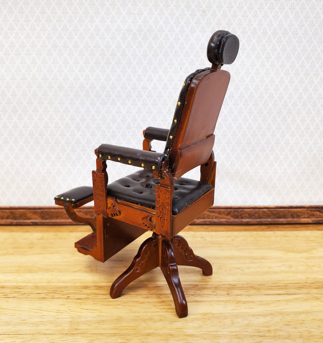 Miniature Barber Chair Old Fashioned Victorian Style for 1:12 Scale Moving Back - Miniature Crush