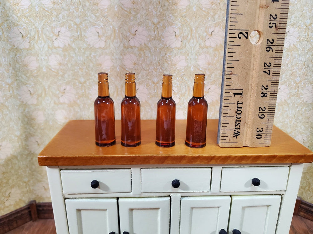 Miniature Beer Bottles 4 Pieces 1:6 Scale Playscale Fashion Doll Size Dollhouse Drinks - Miniature Crush