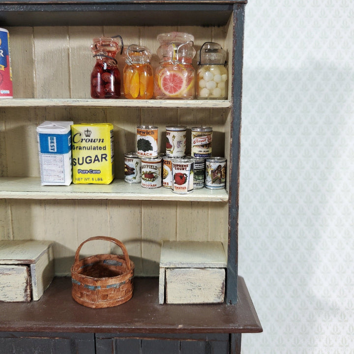 Miniature Canned Goods Old Fashion Grocery Store Cans 1:12 Scale Dollhouse Food - Miniature Crush