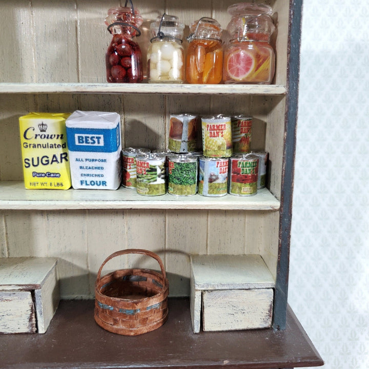 Miniature Canned Vegetables Old Fashion Grocery Store Cans 1:12 Scale Dollhouse Food - Miniature Crush
