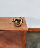 Miniature Cauldron Pot Small Gold Metal with Handle Dollhouse Pot of Gold Empty - Miniature Crush