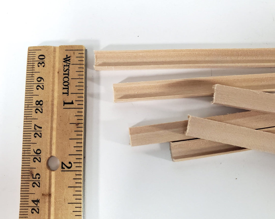 Miniature Channel Molding Trim 5/16" wide x 6" long x6 Pieces 1:12 Scale NE547 - Miniature Crush