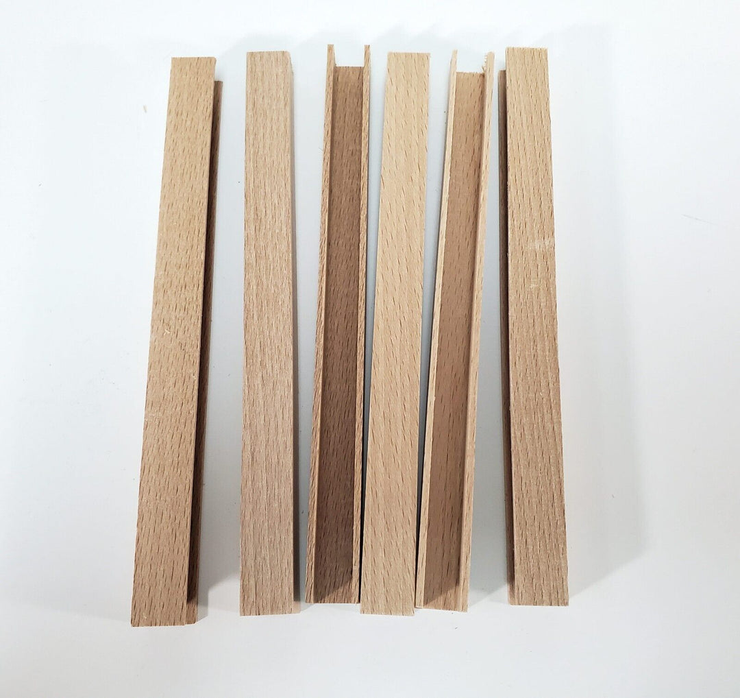 Miniature Channel Molding Wood Trim 1/2 Wide X 6 Long X6 Pieces