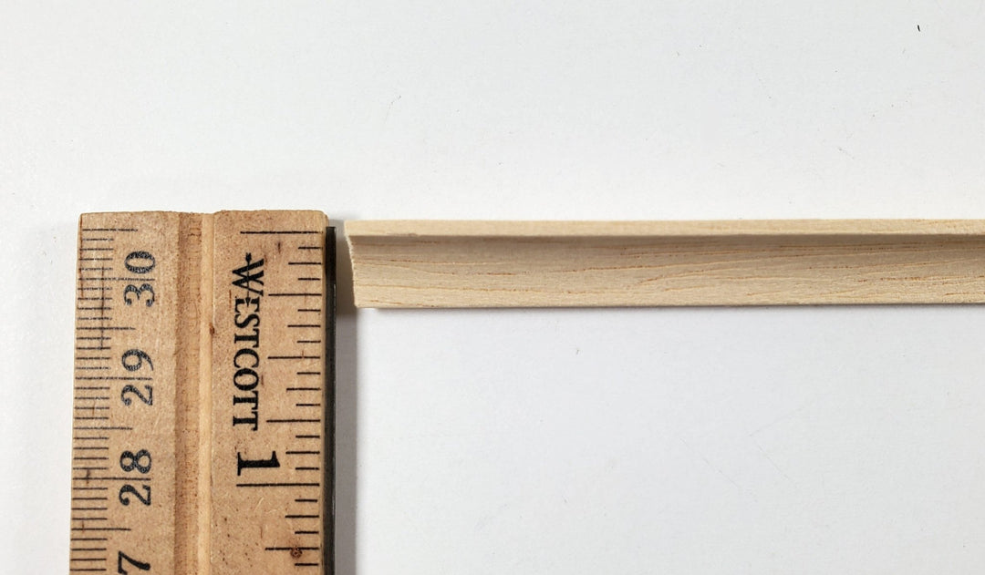 Miniature Cove Molding Trim Wood Strip 5/16" x 18" long Scale Model Building BM018 - Miniature Crush