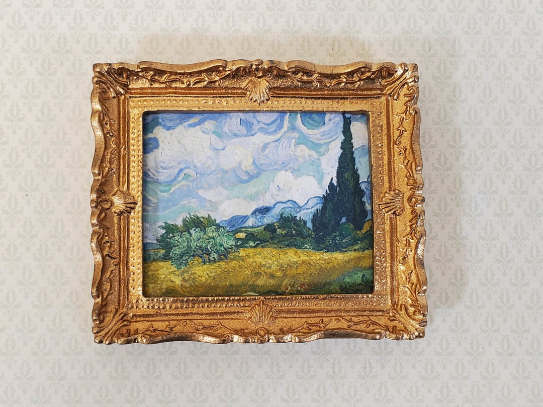 Miniature Cypresses by Vincent Van Gogh Framed Print 1:12 Scale Handmade - Miniature Crush