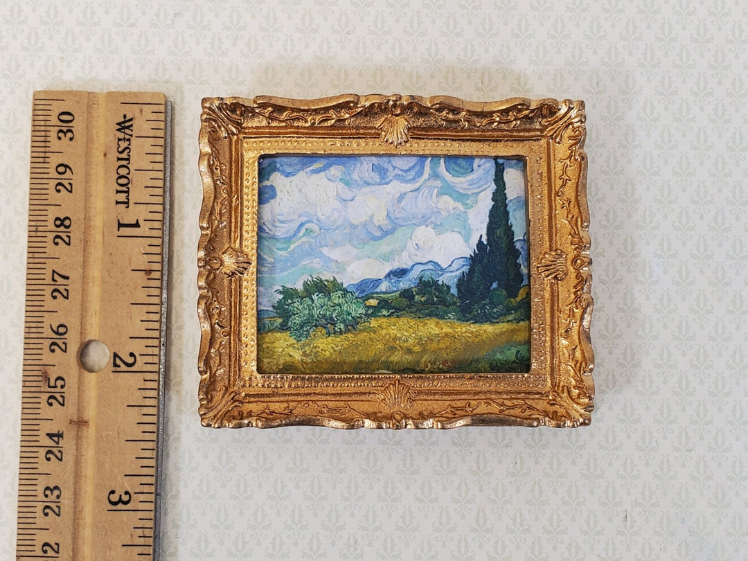 Miniature Cypresses by Vincent Van Gogh Framed Print 1:12 Scale Handmade - Miniature Crush