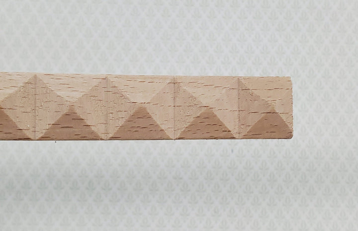 Miniature Diamond Trim Wood Relief Molding 11/16" x 18" Dollhouse Ceilings Walls - Miniature Crush