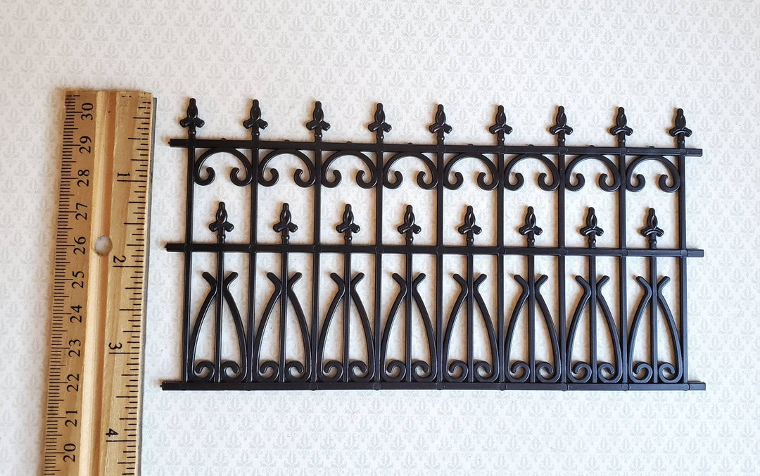 Miniature Fence Railing x2 Black - Also Available In White - Miniature Crush