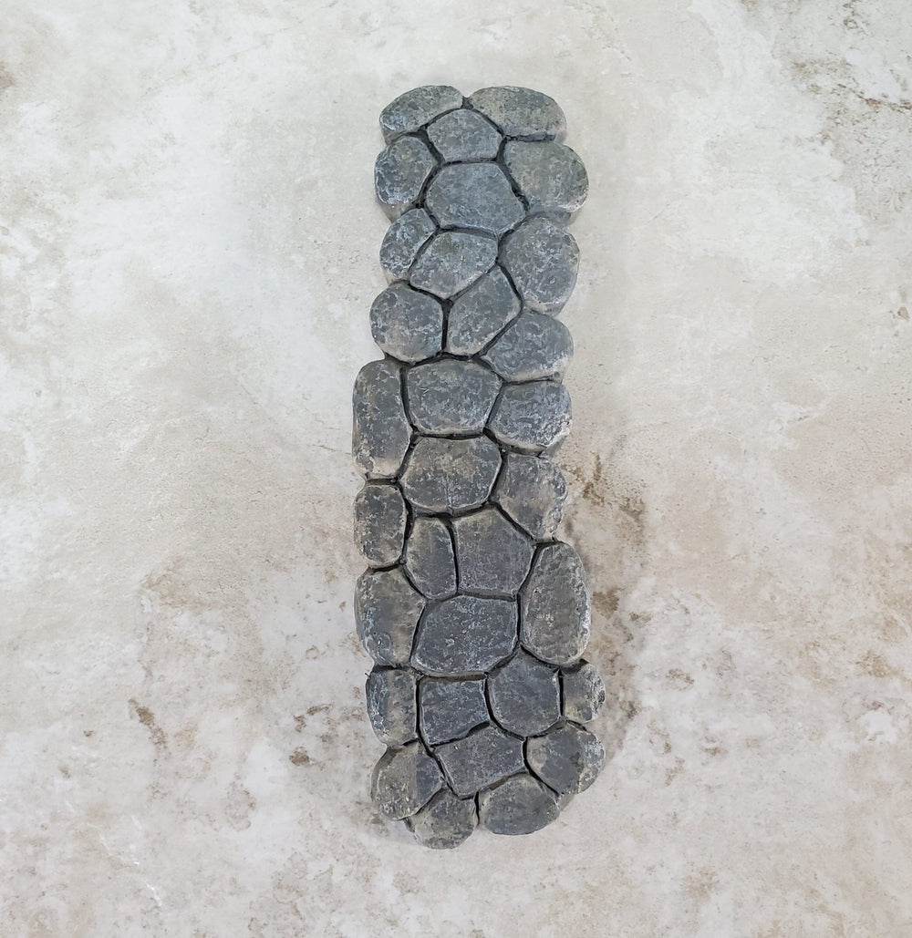 Miniature Fieldstone Cobblestone Path Gray Cast Resin 1:12 Scale Miniature - Miniature Crush