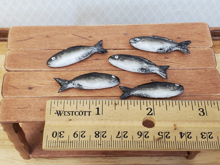 Miniature Fish Set of 5 for Dollhouse Food Seafood Grocer Grocery Store 1 1/4" - Miniature Crush