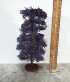 Miniature Flowering Tree Large Purple Lilac on Base for Model Scenery 8" Tall - Miniature Crush