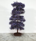 Miniature Flowering Tree Large Purple Lilac on Base for Model Scenery 8" Tall - Miniature Crush