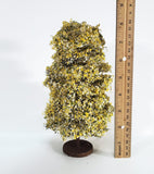Miniature Flowering Tree or Shrub Large Yellow White on Base Scenery 8" Tall - Miniature Crush