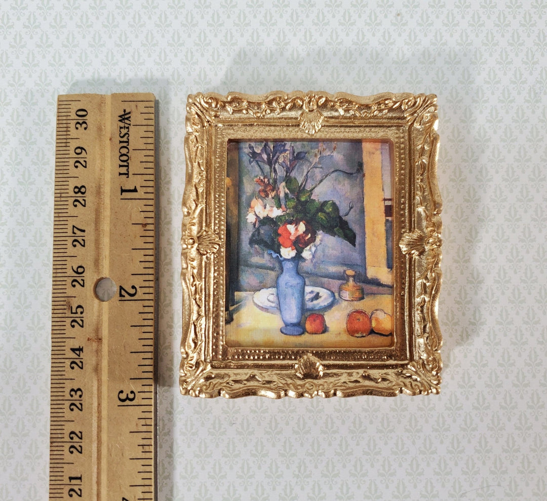 Miniature Framed Art Print Cezanne The Blue Vase Still Life 1:12 Scale Dollhouse - Miniature Crush