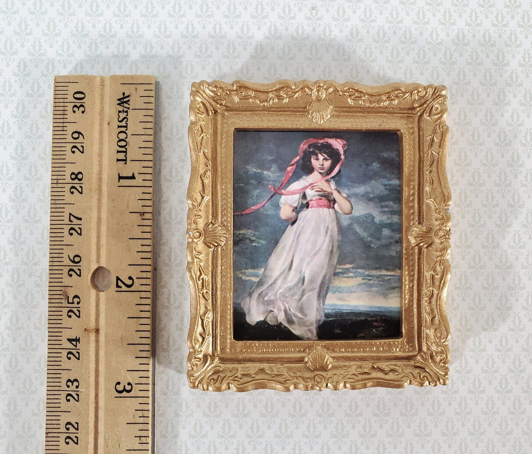 Miniature Framed Print Pinkie Thomas Lawrence 1:12 Scale Dollhouse Handmade - Miniature Crush