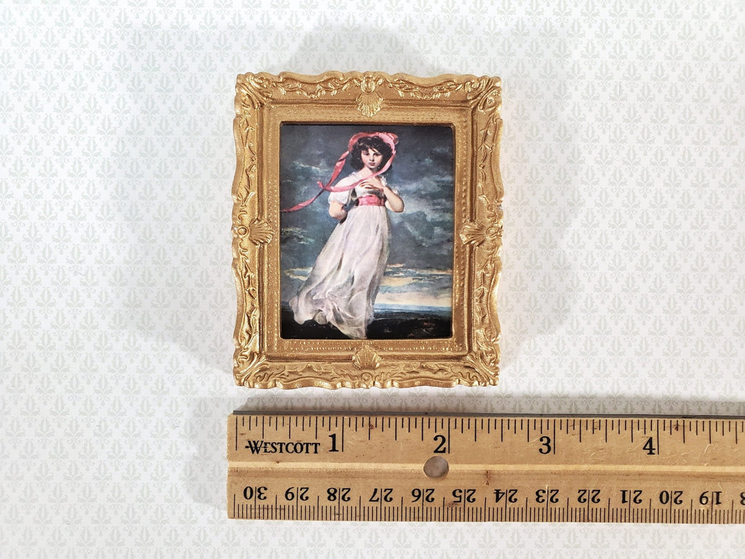 Miniature Framed Print Pinkie Thomas Lawrence 1:12 Scale Dollhouse Handmade - Miniature Crush