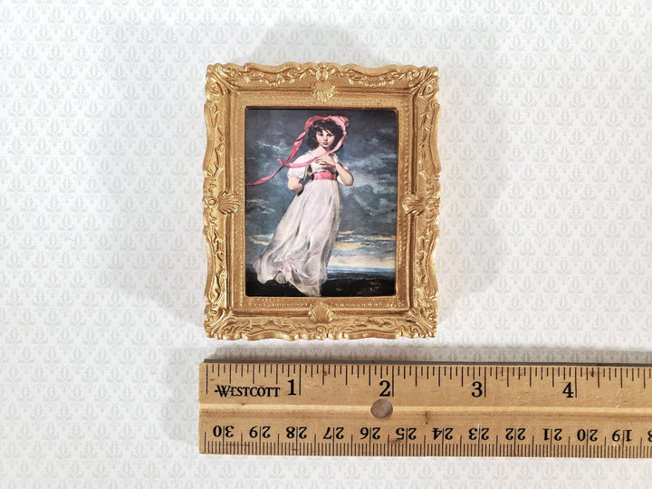 Miniature Framed Print Pinkie Thomas Lawrence 1:12 Scale Dollhouse Handmade - Miniature Crush