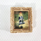 Miniature Framed Print Renoir Girl with a Watering Can 1:12 Scale Dollhouse - Miniature Crush
