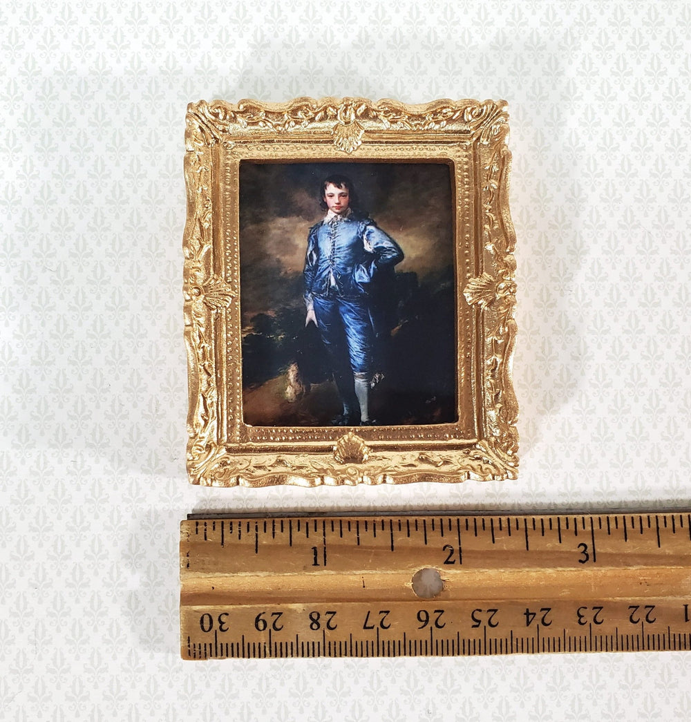 Miniature Framed Print The Blue Boy Gainsborough 1:12 Scale Dollhouse Handmade - Miniature Crush