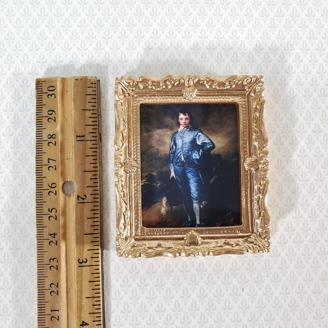 Miniature Framed Print The Blue Boy Gainsborough 1:12 Scale Dollhouse Handmade - Miniature Crush