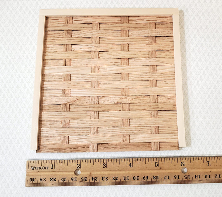 Miniature Garden Fence Panel Woven Wood 6" x 6" Dollhouses Scale Model Building - Miniature Crush