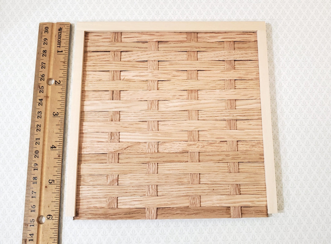 Miniature Garden Fence Panel Woven Wood 6" x 6" Dollhouses Scale Model Building - Miniature Crush