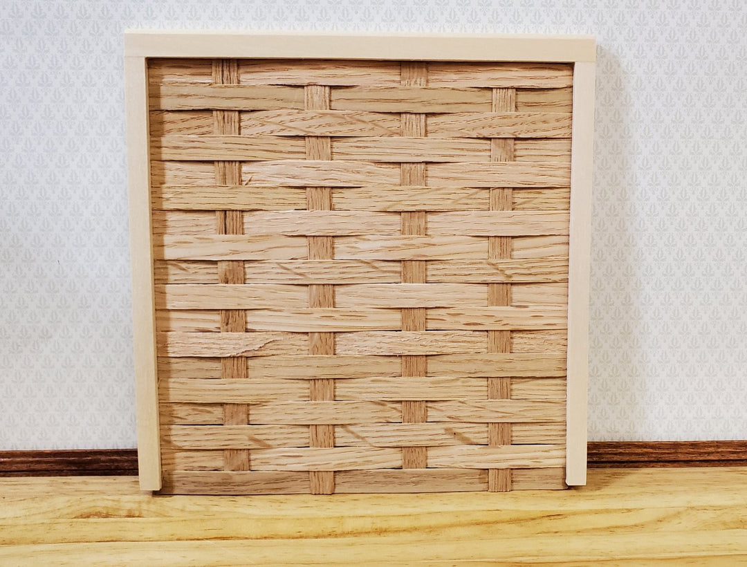 Miniature Garden Fence Panel Woven Wood 6" x 6" Dollhouses Scale Model Building - Miniature Crush