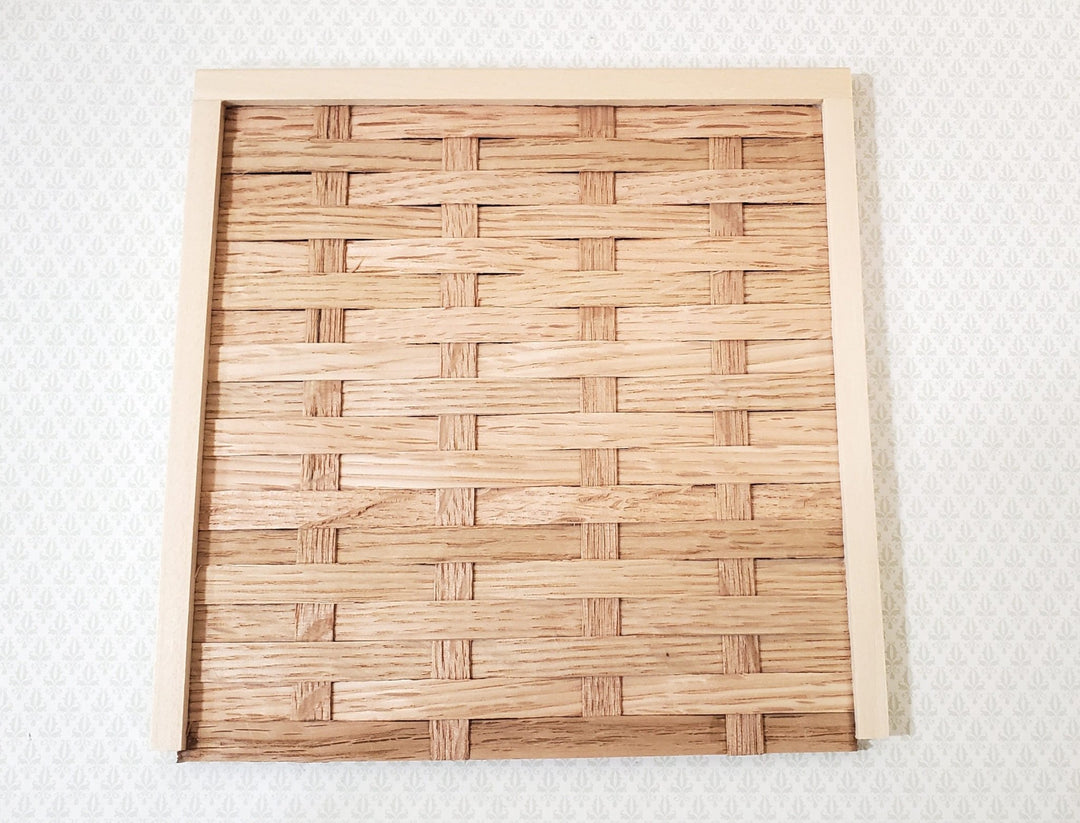 Miniature Garden Fence Panel Woven Wood 6" x 6" Dollhouses Scale Model Building - Miniature Crush