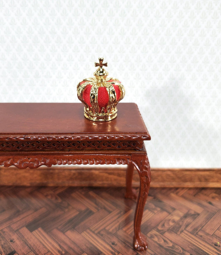 Miniature Gold King's Crown with Cross Metal 1:12 Scale Dollhouse - Miniature Crush