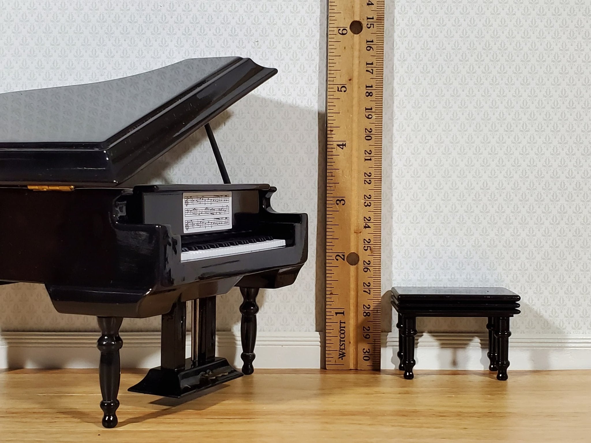 2024 1:12 Scale Grand Piano Dollhouse Miniature Furniture t3213