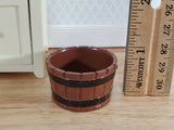 Miniature Half Barrel Empty for Planter or Garden Decor 1:12 Scale Dollhouse - Miniature Crush