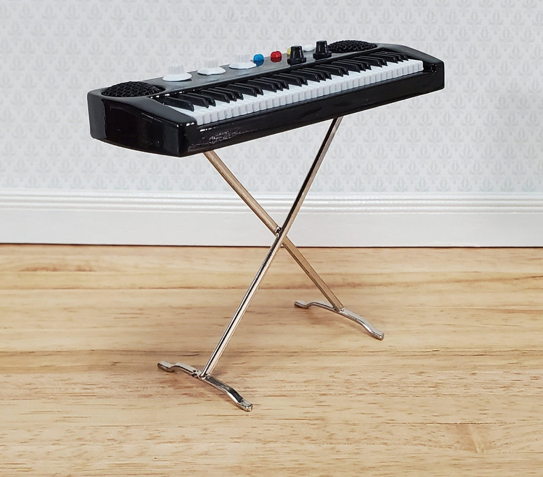 Miniature Keyboard Modern Style Instrument Prop 1:12 Scale Dollhouse 3 1/2" - Miniature Crush
