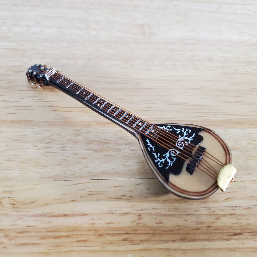 Miniature Mandolin Instrument with Case Wood 4" Fits 1:6 Scale - Miniature Crush