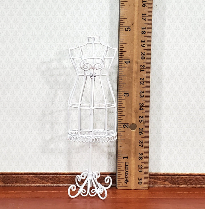 Miniature Mannequin Dressmakers Tailor Dummy Metal White 1:12 Scale Dollhouse Decor - Miniature Crush