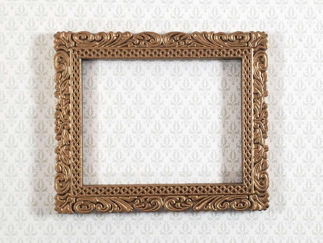 Miniature Picture Frame Metal Gold for Tiny Paintings 1:12 Scale Dollhouse - Miniature Crush