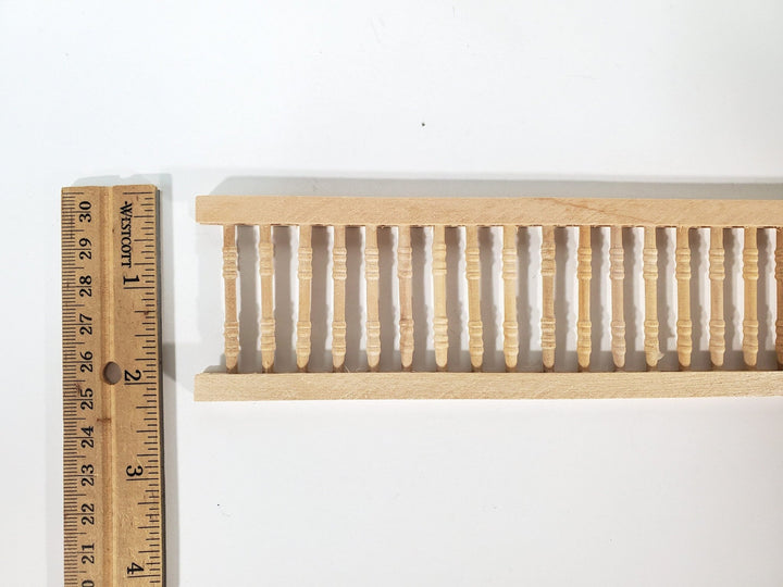 Miniature Porch Railing Assembled x1 Piece 12" for Porches Decks Gardens 1:12 Scale Dollhouses - Miniature Crush