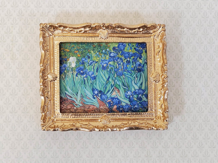 Miniature Purple Irises by Vincent Van Gogh Framed Print 1:12 Scale Handmade - Miniature Crush