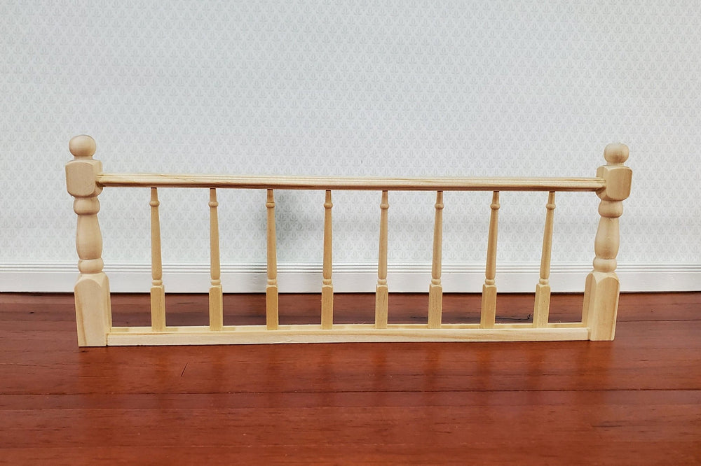 Miniature Railing Assembled 1 Piece 9 3/8" for Porches Decks Balconies Dollhouses 1:12 Scale - Miniature Crush