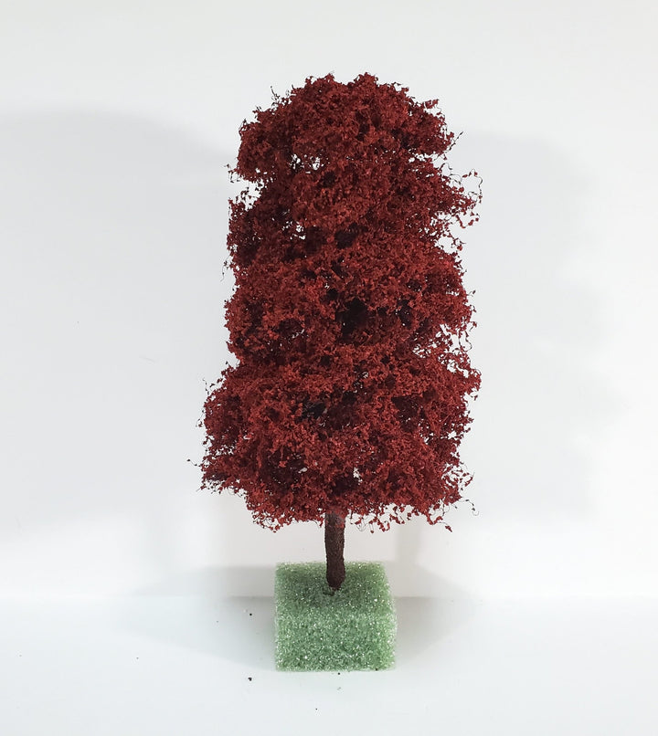 Miniature Red Maple Tree Large on a Spike 8" Tall Model Scenery Garden - Miniature Crush