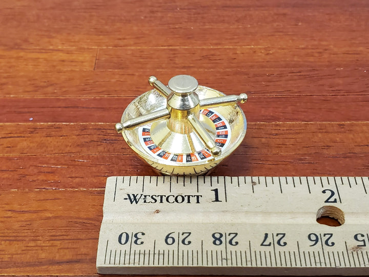 Miniature Roulette Wheel Gold Metal Prop Scale Model Sets Gambling Gift - Miniature Crush