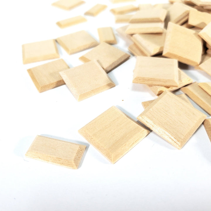 Miniature Small Wood Wall Panels or Corner Stone Bricks 100 Pieces Raised Panels 1:12 Scale - Miniature Crush