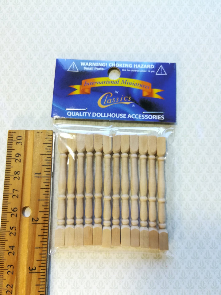 Miniature Spindles Balusters Square Ends 1:12 Scale Dollhouse DIY 2 7/16" Tall - Miniature Crush