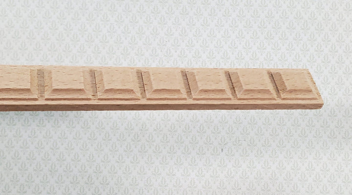 Miniature Square Block Trim Wood Relief Molding 11/16" x 18" Dollhouse Ceilings Walls - Miniature Crush