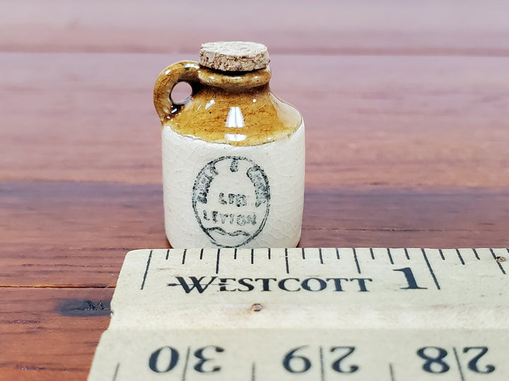 Miniature Stoneware Jug with Cork and Handle Demijohn Printed 1:12 Scale Dollhouse Handmade 20mm - Miniature Crush