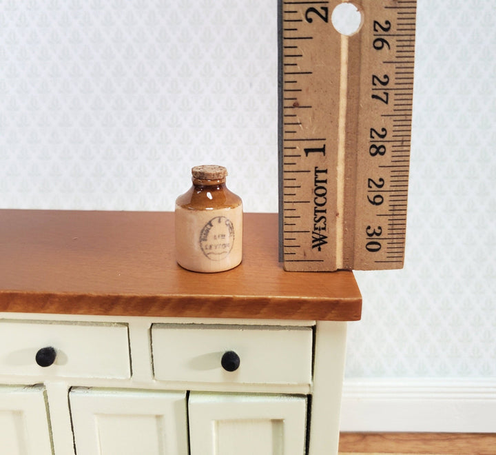 Miniature Stoneware Jug with Cork Demijohn Printed 1:12 Scale Dollhouse Handmade 20mm - Miniature Crush